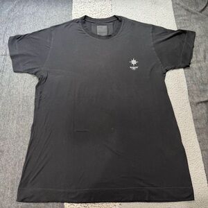 Givenchy Black Men's T-Shirt with White Emblem
